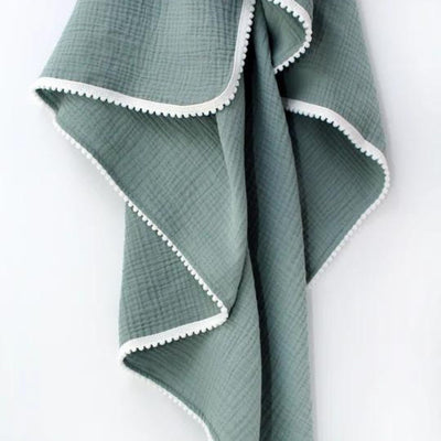 Green Pom Pom Swaddle