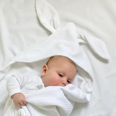 White Hooded Bunny Towel