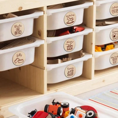 Wooden Toy Organiser Disc Set