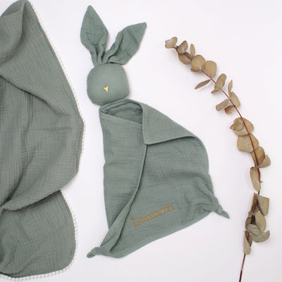 Personalised Green Bunny Comforter
