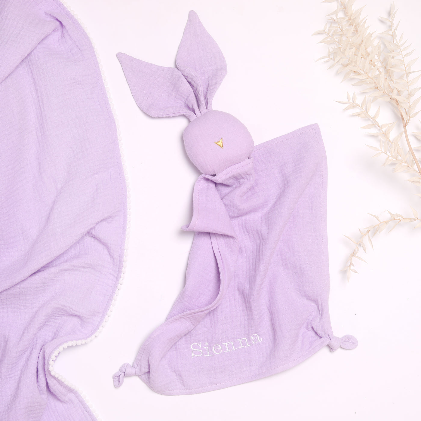Personalised Lilac Bunny Comforter