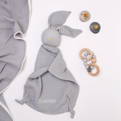 Personalised Grey Bunny Comforter